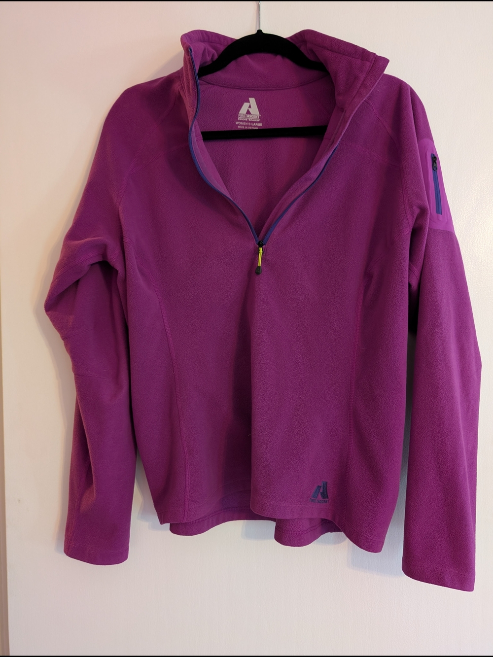 Eddie Bauer Purple Kids Quarter-Zip Fleece Jacket